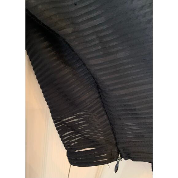 Rehab sheer crop long sleeve top size small Black mock neck - Picture 6 of 7